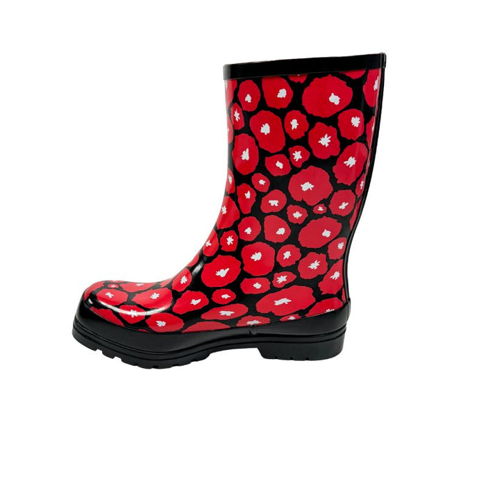 RistoMatti Ratia kumikengät Orvokit musta-punainen