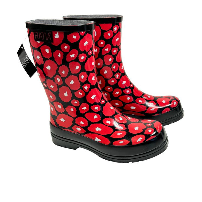 RistoMatti Ratia kumikengät Orvokit musta-punainen