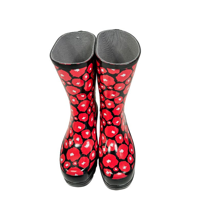 RistoMatti Ratia kumikengät Orvokit musta-punainen