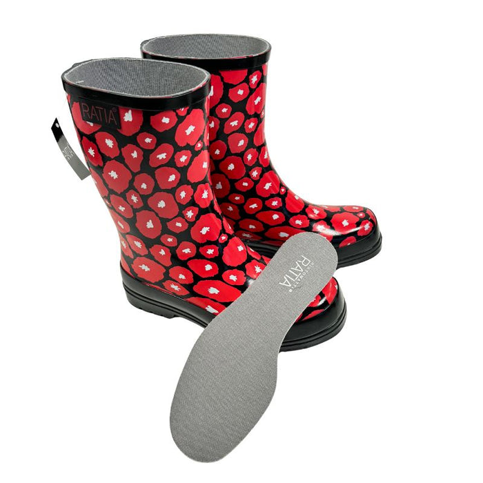 RistoMatti Ratia kumikengät Orvokit musta-punainen