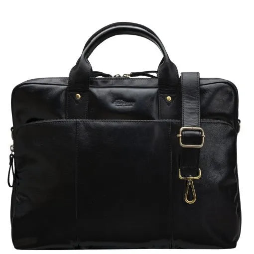 Nahkainen tietokonesalkku A. Eriksson Poikko, Paavo laptop musta