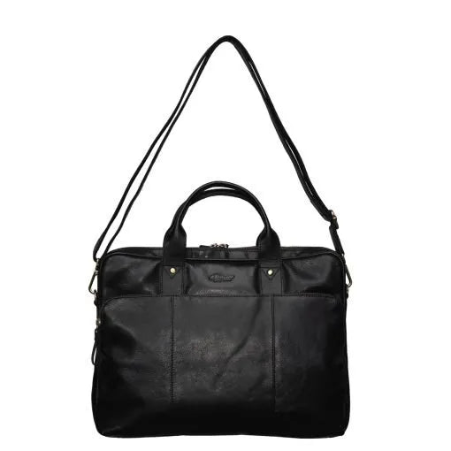 Nahkainen tietokonesalkku A. Eriksson Poikko, Paavo laptop musta