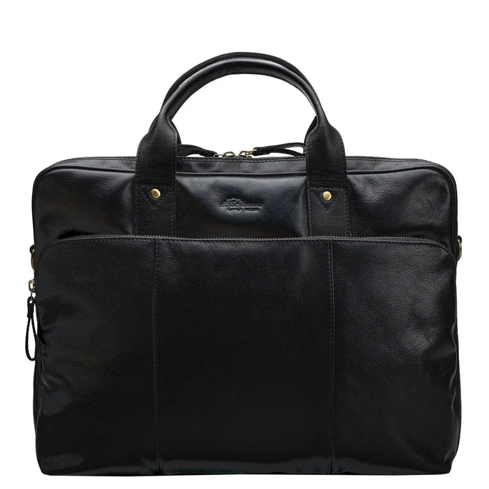 Nahkainen tietokonesalkku A. Eriksson Poikko, Paavo laptop musta