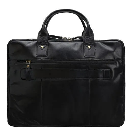 Nahkainen tietokonesalkku A. Eriksson Poikko, Paavo laptop musta