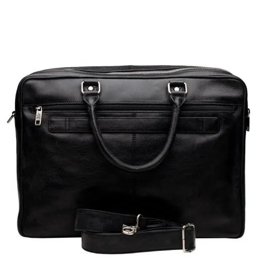 Nahkainen tietokonesalkku A. Eriksson Gullkrona Greg musta