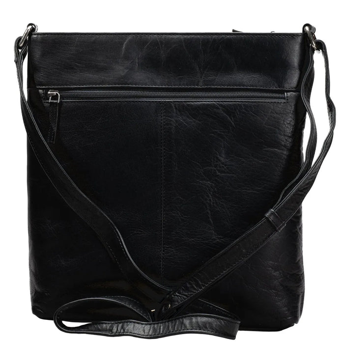 Nahkainen crossbody laukku Erin musta