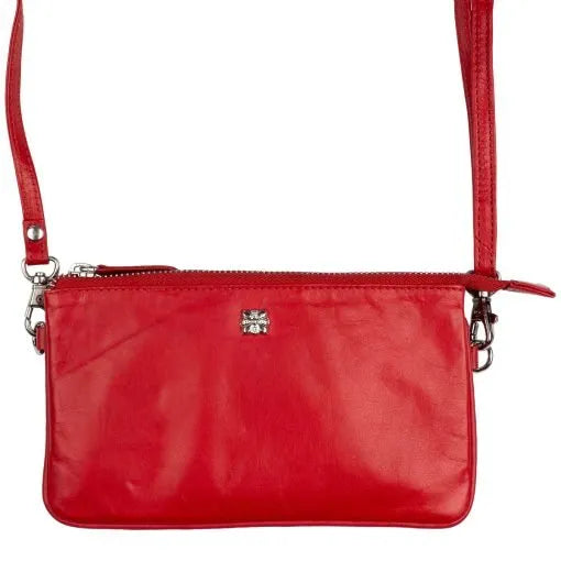 Nahkalaukku Heli A. Eriksson punainen