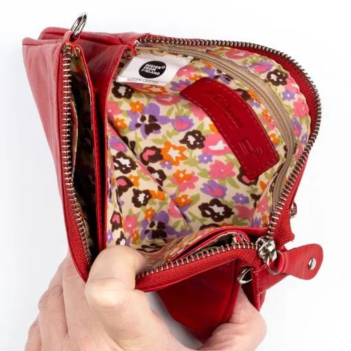 Nahkalaukku Heli A. Eriksson punainen