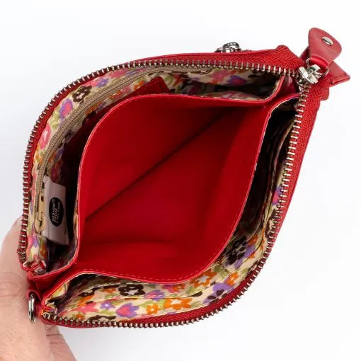 Nahkalaukku Heli A. Eriksson punainen