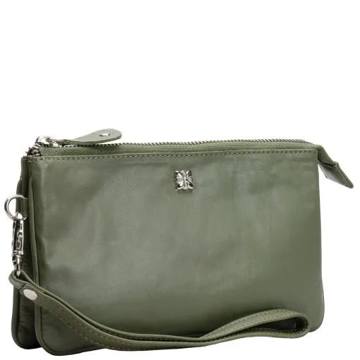 Nahkalaukku Heli A. Eriksson vihreä