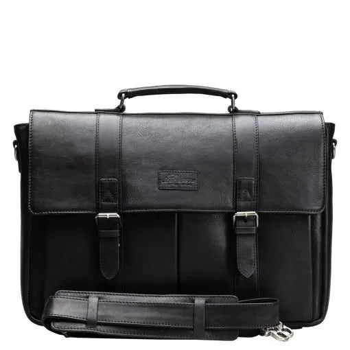 Nahkainen tietokonesalkku A. Eriksson Gullkrona Graham musta