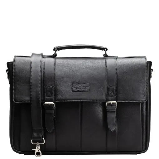 Nahkainen tietokonesalkku A. Eriksson Gullkrona Graham musta