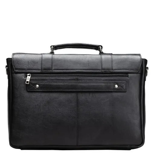 Nahkainen tietokonesalkku A. Eriksson Gullkrona Graham musta