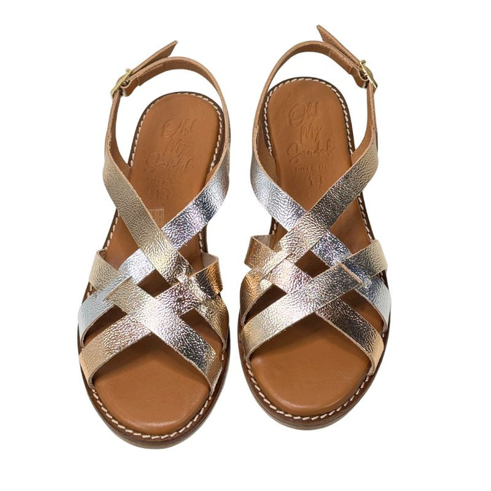 Oh My Sandals Sandaalit Duna cava kulta-hopea