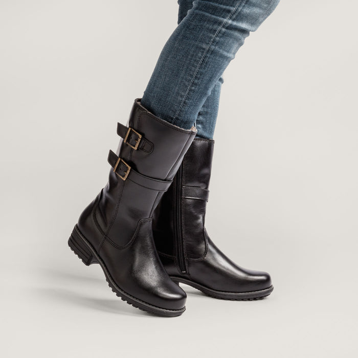 Piqant naisten talvisaappaat lampaanturkisvuorilla musta