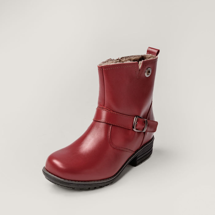 Piqant naisten lammasturkisvuoriset nilkkurit viininpunainen