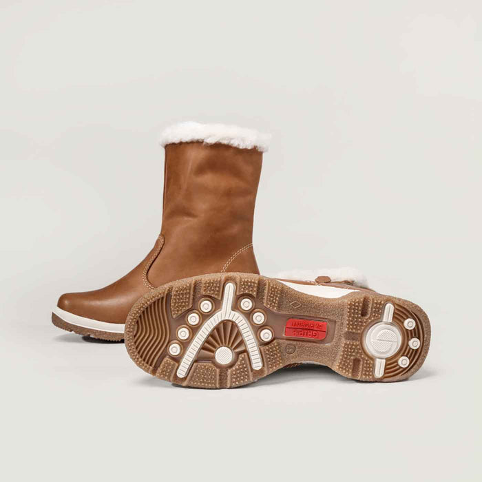 Piqant naisten talvisaappaat lampaanturkisvuorella ruskea