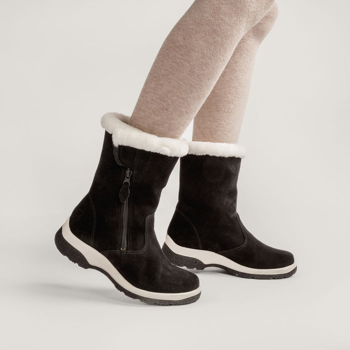 Piqant naisten talvisaappaat lampaanturkisvuorilla musta