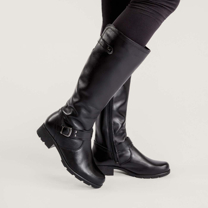 Piqant naisten pitkävartiset saappaat musta