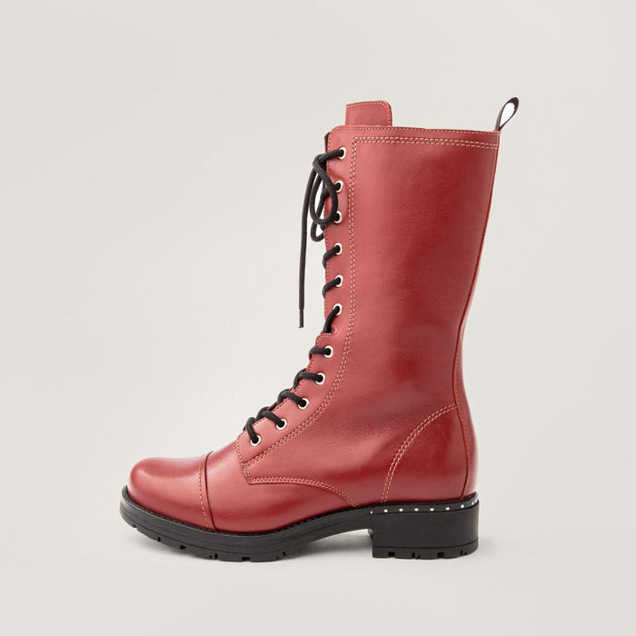 Piqant naisten saappaat villavuorilla punainen