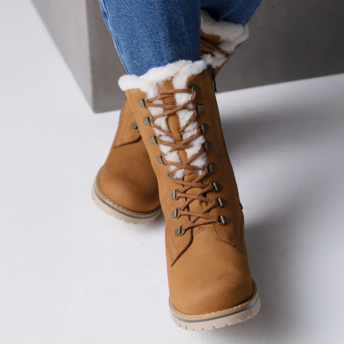 Pomar Luotsi Gore-Tex nilkkurit nupukkinahkaa tan
