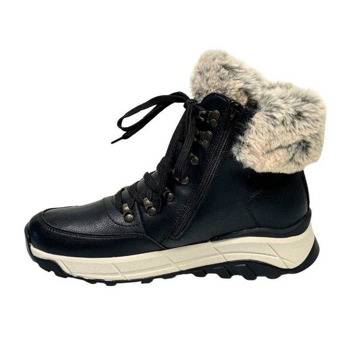 Rieker nahkanilkkurit villavuorilla musta