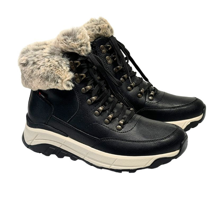 Rieker nahkanilkkurit villavuorilla musta