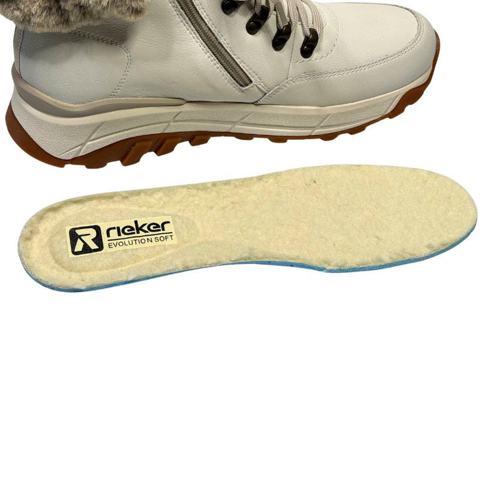 Rieker nahkanilkkurit villavuorilla valkoinen