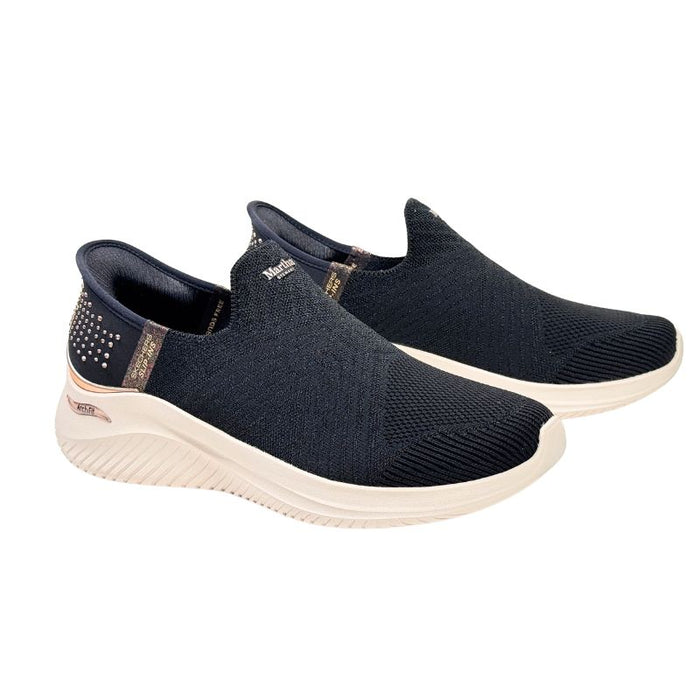 Skechers Slip-ins Martha Stewart: Arch Fit Ultra Flex 3.0 - Brilliant Diamond musta/ ruusukulta