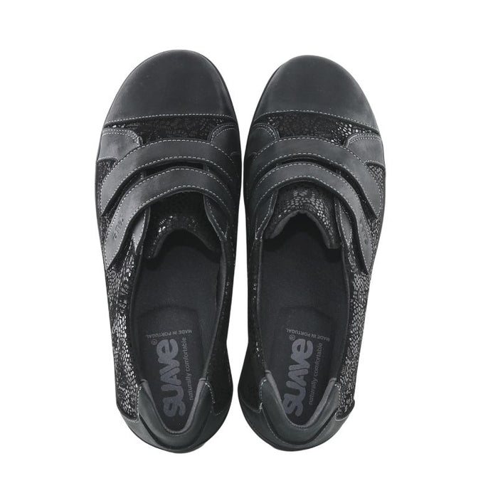 Suave Bristol kävelykengät tarroilla musta