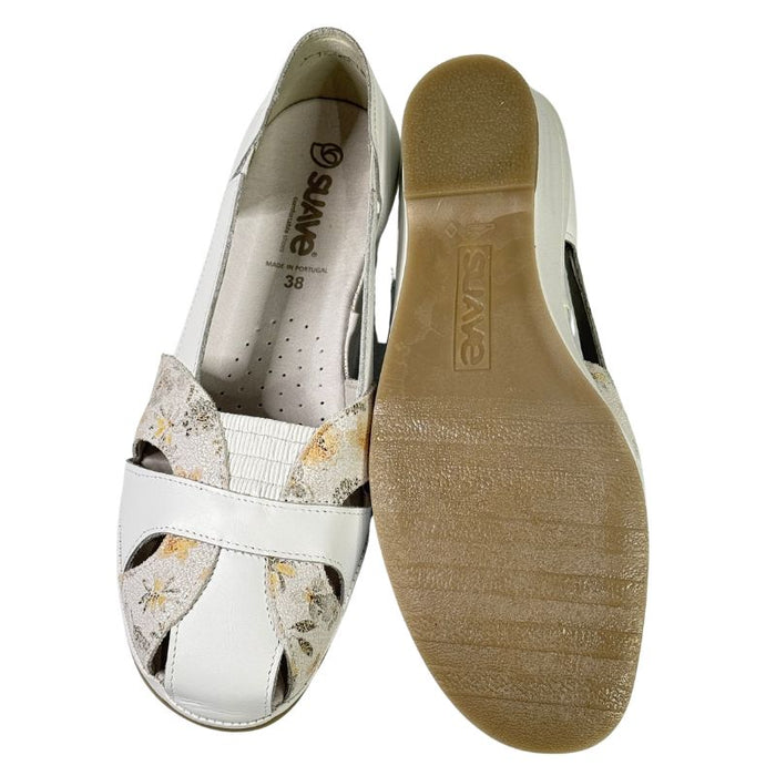 Suave Nice sandaalikengät valkoinen kukka