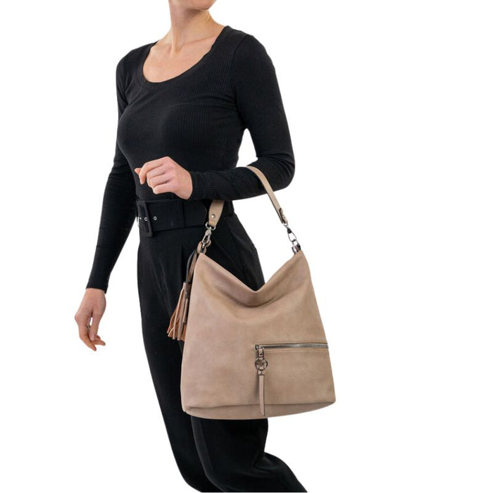 Tamaris olkalaukku vaalea beige