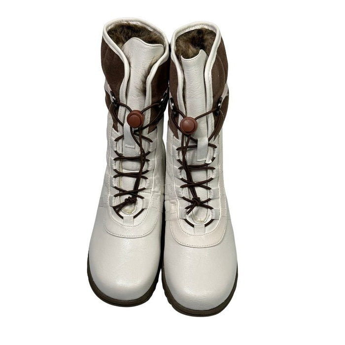 Tapas Janis talvinilkkurit pikalukkonauhoilla valkoinen