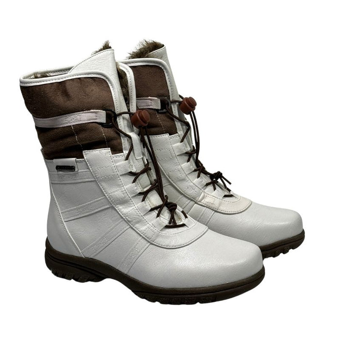 Tapas Janis talvinilkkurit pikalukkonauhoilla valkoinen