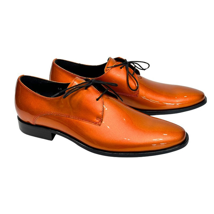 Topman miesten juhlakengät oranssi lakeeri