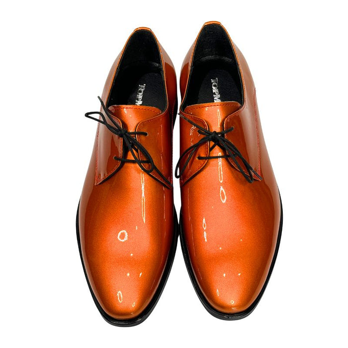 Topman miesten juhlakengät oranssi lakeeri