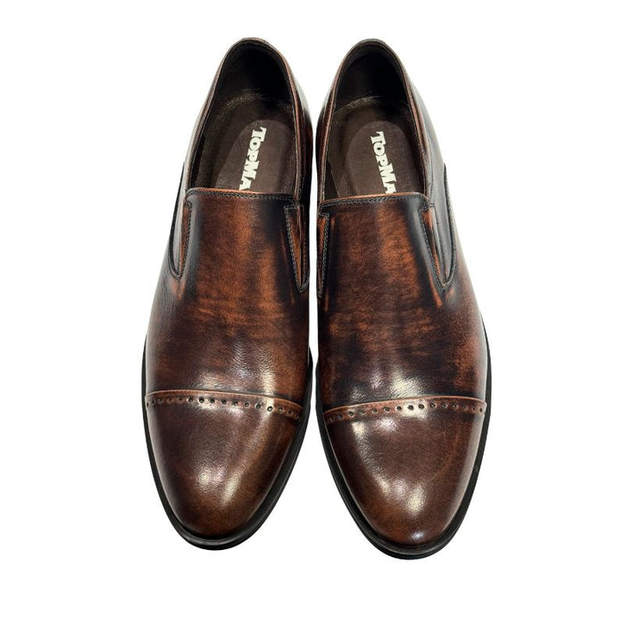 Topman miesten juhlakengät ilman nauhoja ruskea