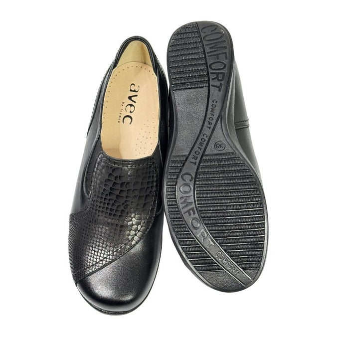 Topman Avec naisten nahkaiset kävelykengät musta