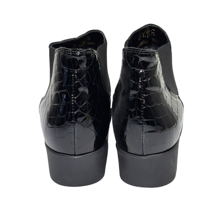 Topman naisten kiiltonahkaiset nilkkurit musta