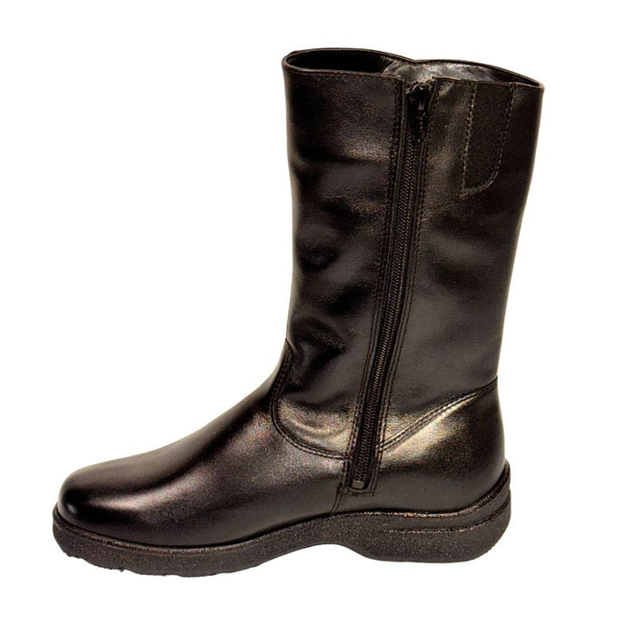 Topman naisten saappaat villavuorilla musta