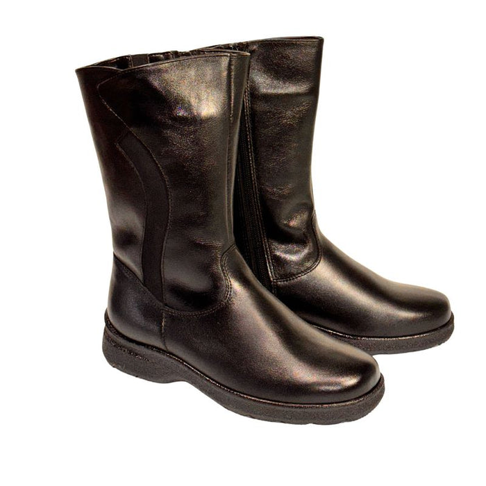 Topman naisten saappaat villavuorilla musta