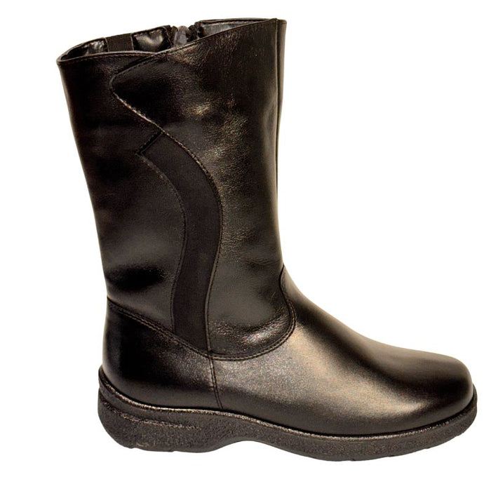 Topman naisten saappaat villavuorilla musta