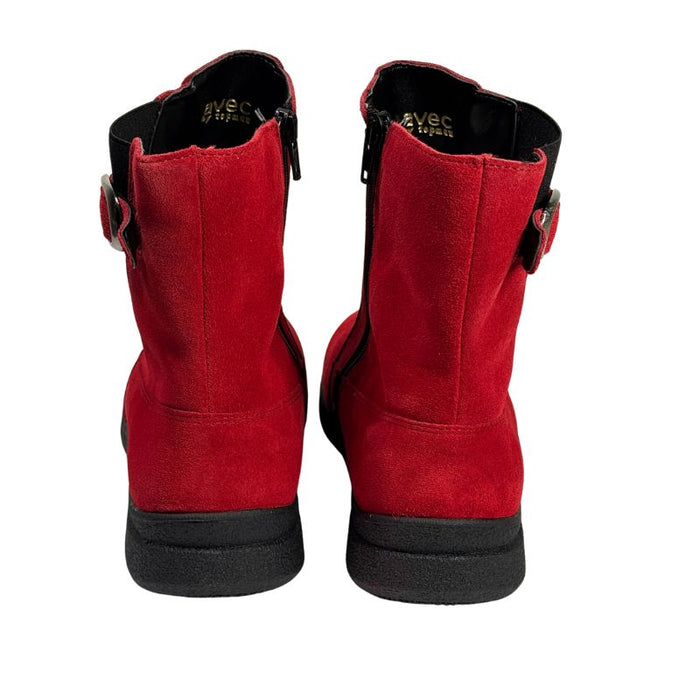 Topman naisten nilkkurit mokkanahkaa punainen