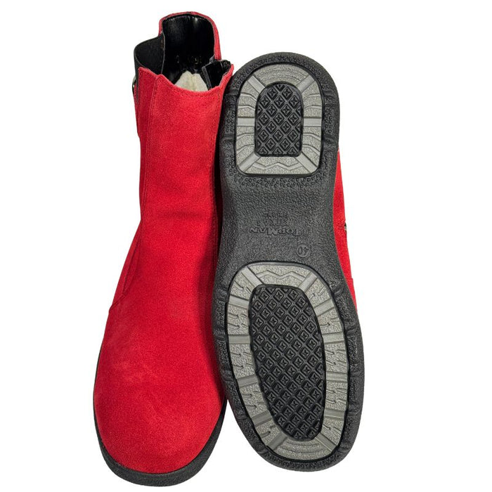 Topman naisten nilkkurit mokkanahkaa punainen