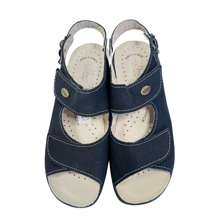 Työkengät Golden Fit mokkanahkaa musta