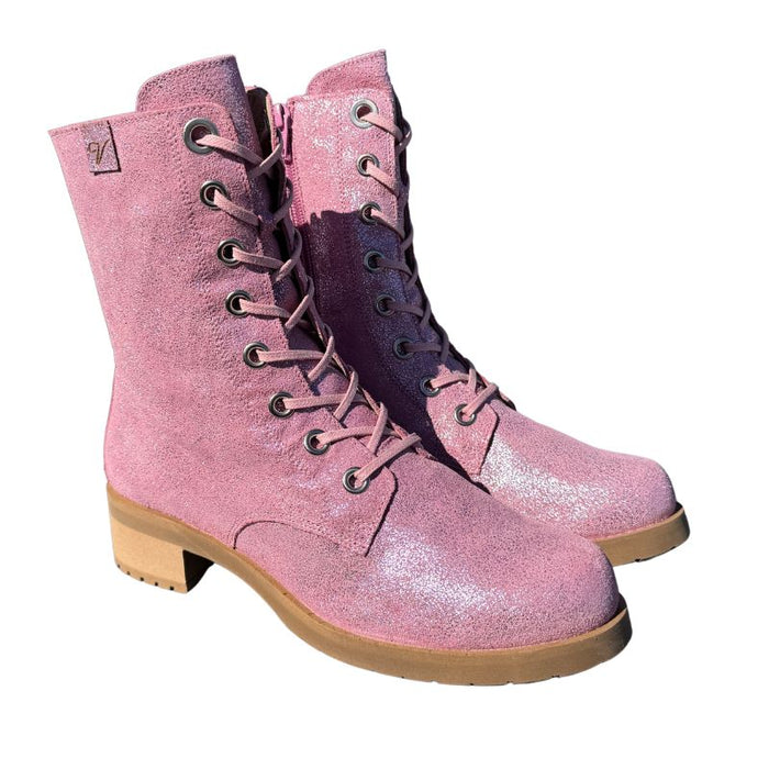 Vintro Kaste nahkavuoriset kesämaiharit Glitter PInk
