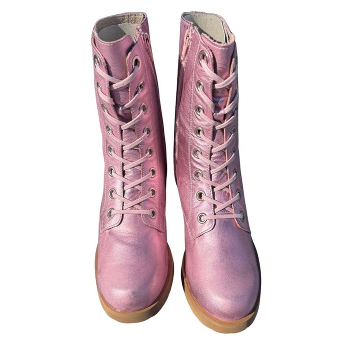 Vintro Kaste nahkavuoriset kesämaiharit Clark Pink (metallin hohtoinen)