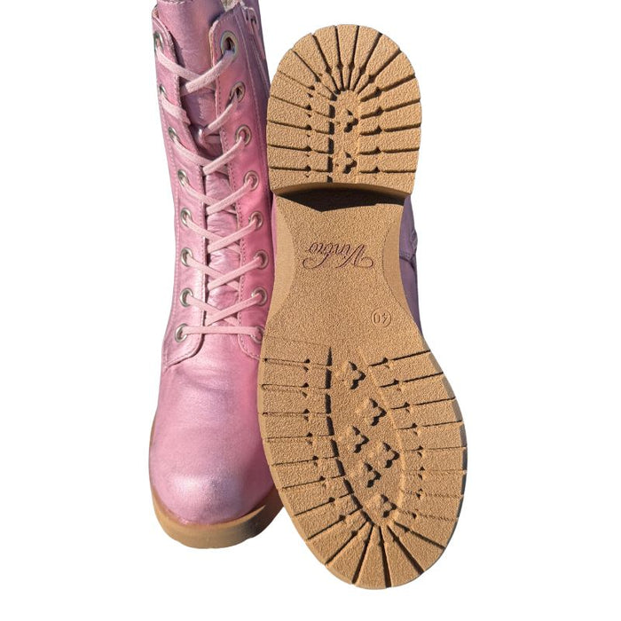 Vintro Kaste nahkavuoriset kesämaiharit Clark Pink (metallin hohtoinen)