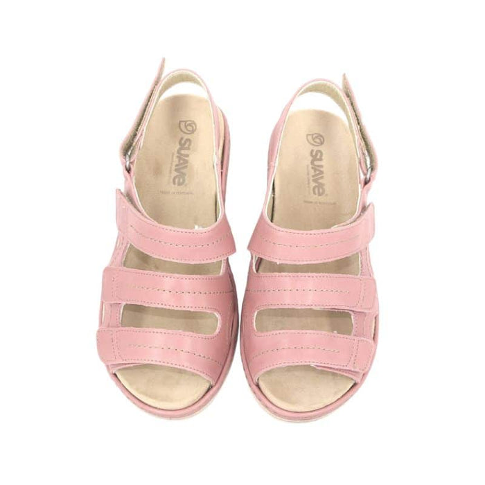 Suave Athens laajalestiset sandaalit -vaaleanpunainen