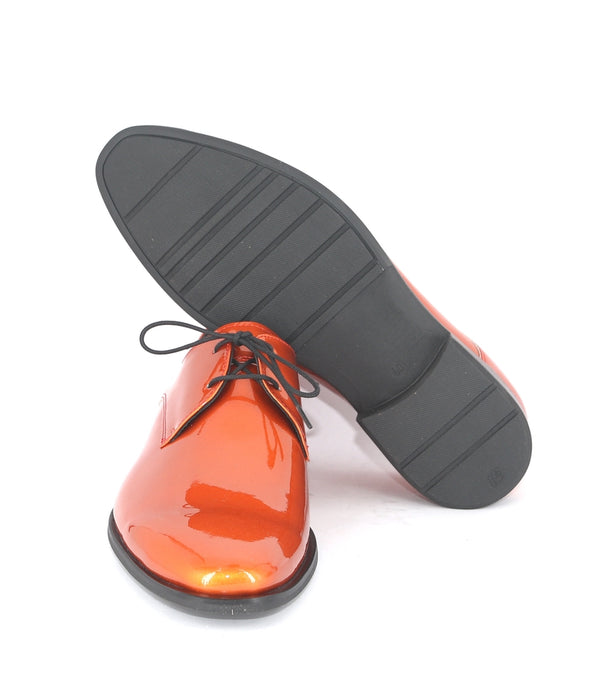 Topman miesten juhlakengät -oranssi lakerinahka